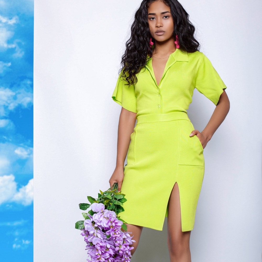 Hanifa Robyn set in Neon Green size S, New with tags